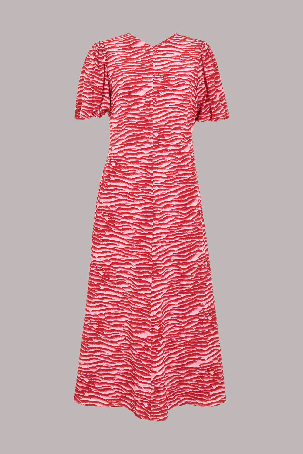 Seafoam Zebra Silk Midi Dress