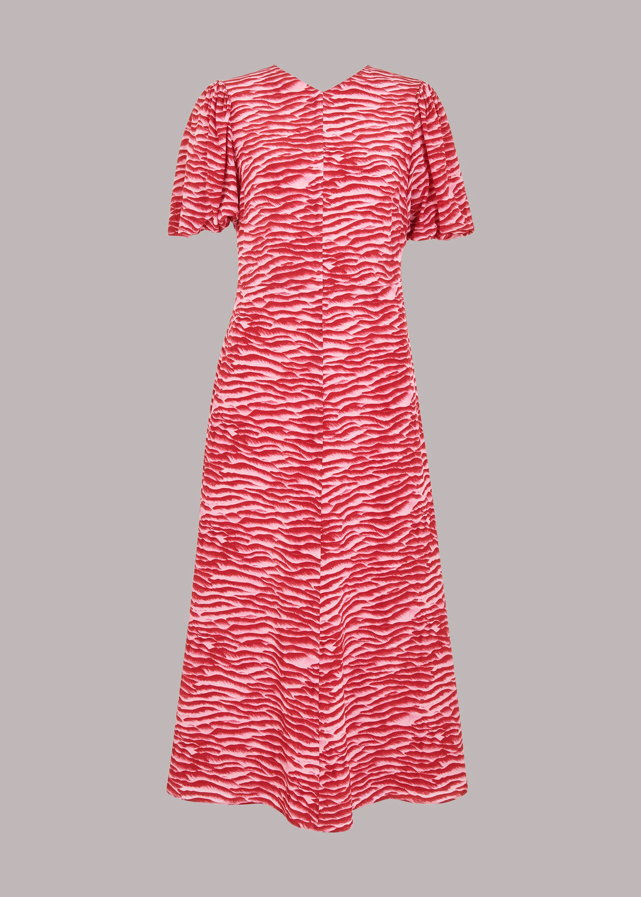 Seafoam Zebra Silk Midi Dress