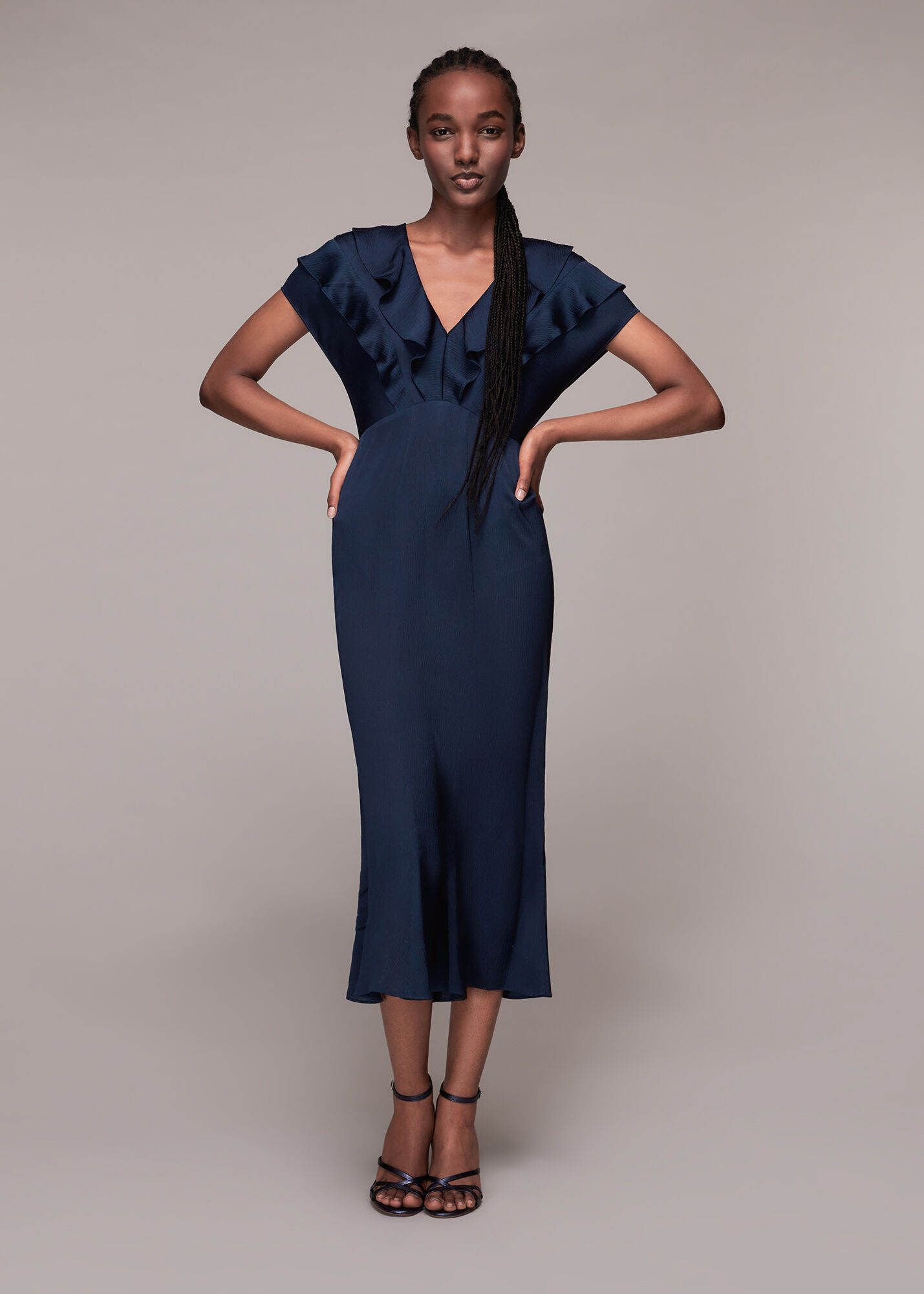 Whistles navy dress top