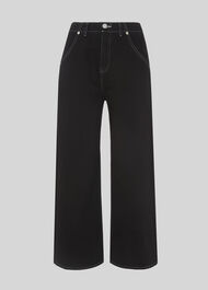 Gabi Contrast Stitch Jean Black