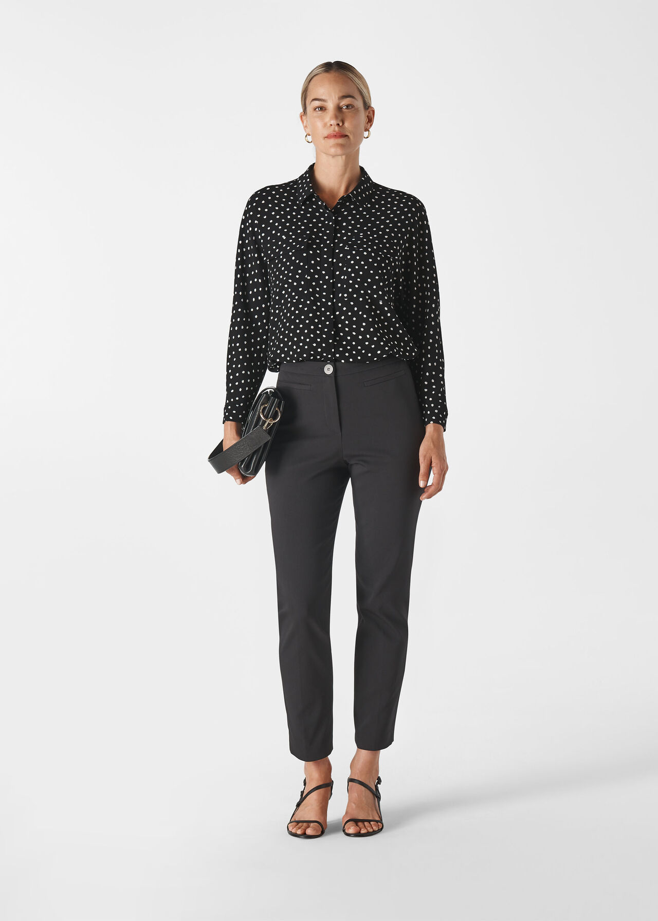 Abstract Spot Selma Blouse Black/Multi