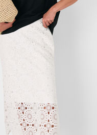 Lace Column Midi Skirt