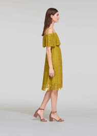Off Shoulder Pleated Dress