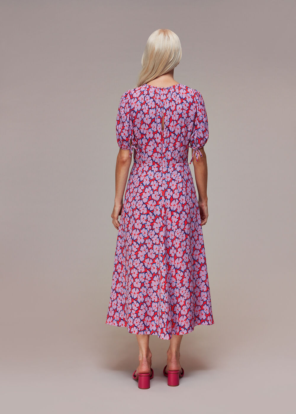 Petite Farfalle Flower Midi Dress