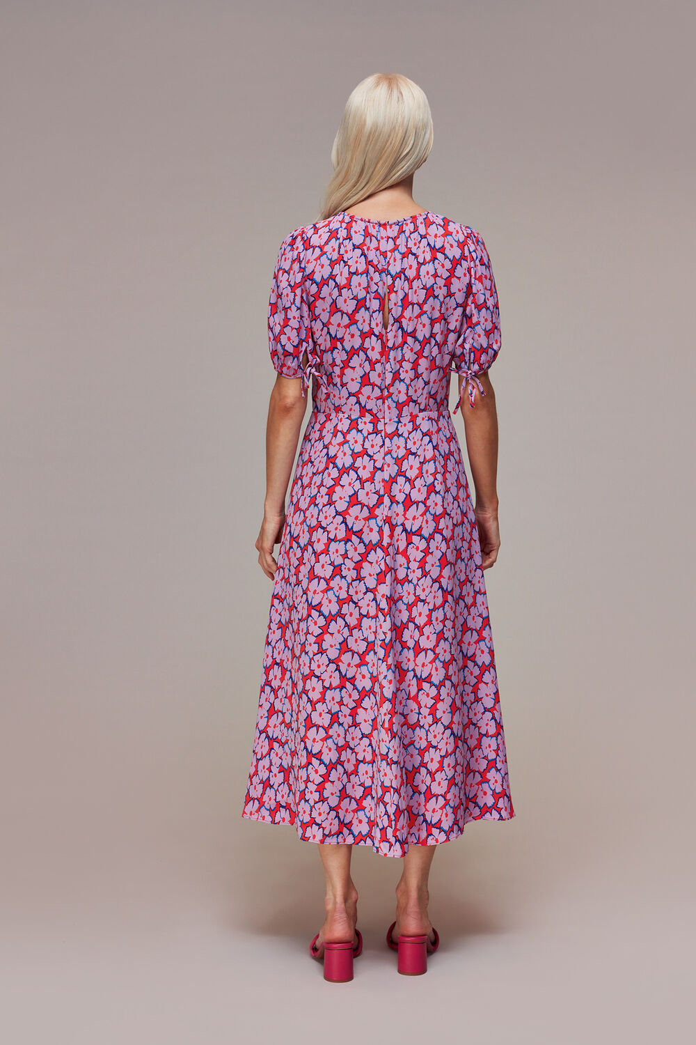 Petite Farfalle Flower Midi Dress
