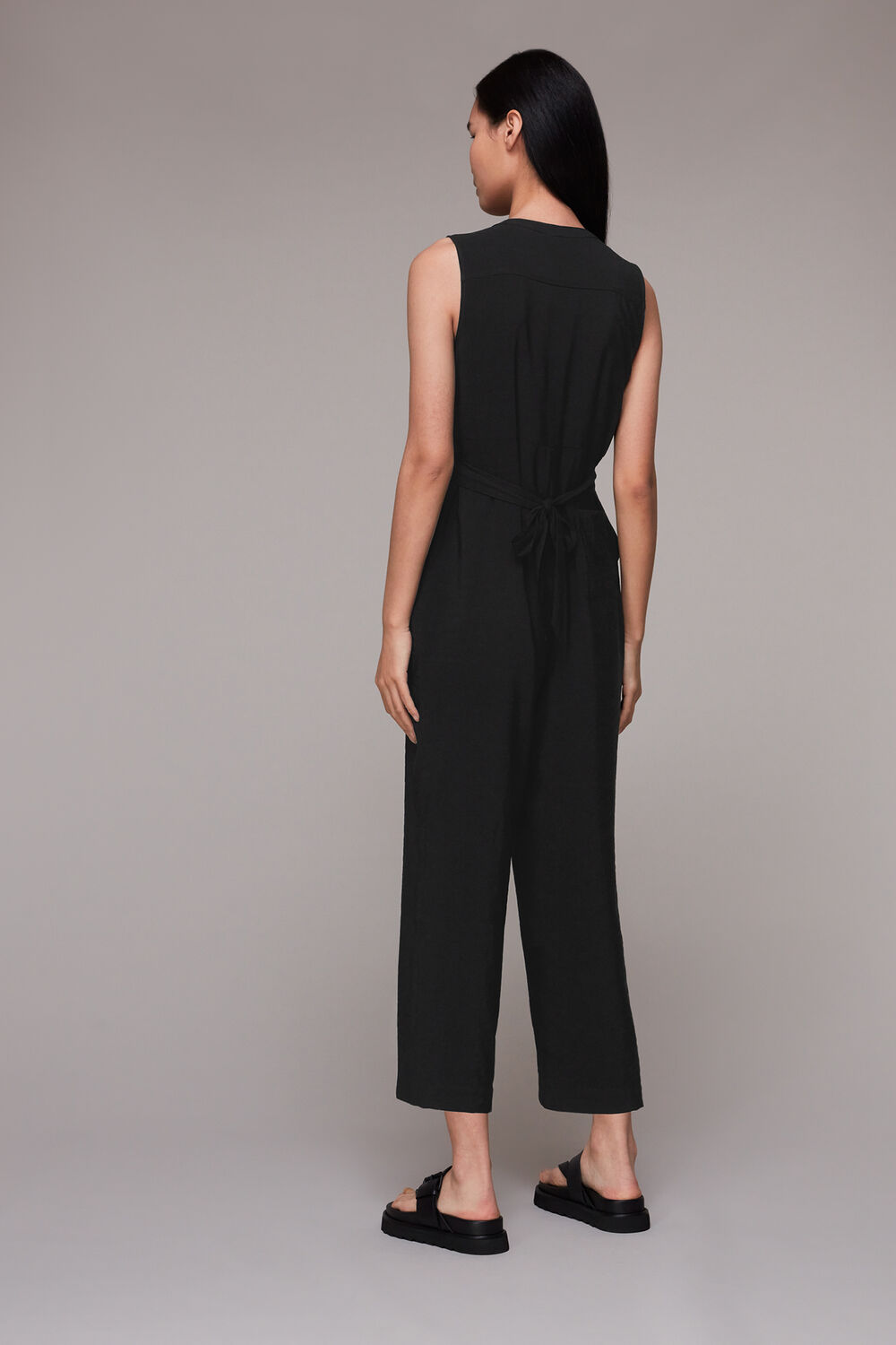 Black Josie Zip Front Jumpsuit