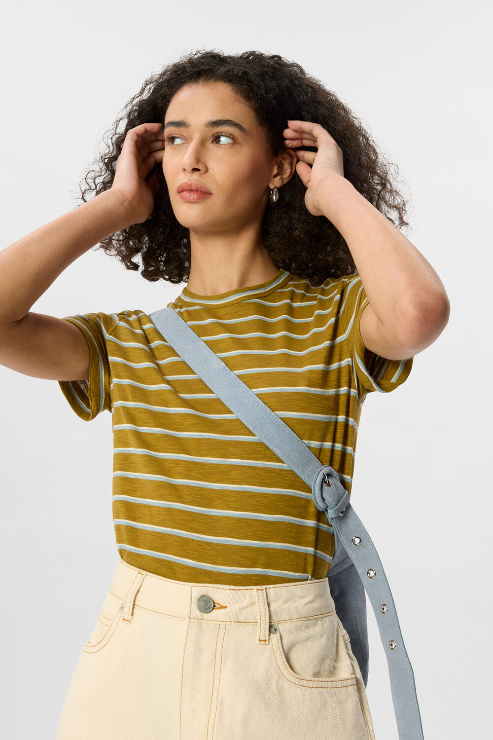 Green Emily Ultimate Stripe T-Shirt