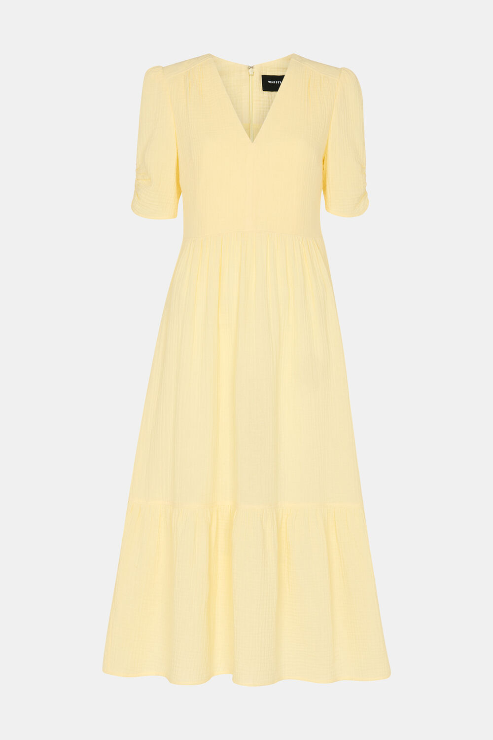 Textured Cotton Midi Dress