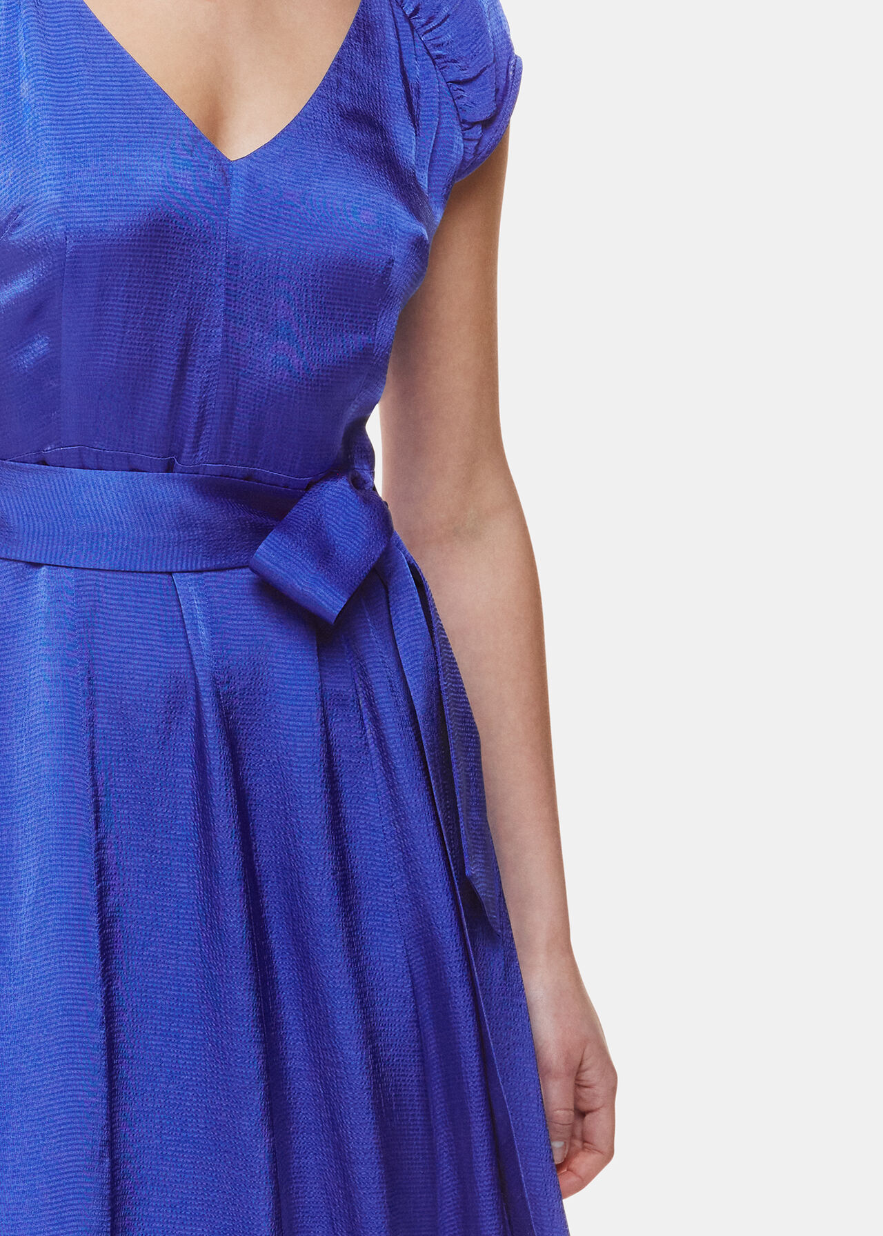 Arie Hammered Satin Midi Dress