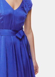 Arie Hammered Satin Midi Dress