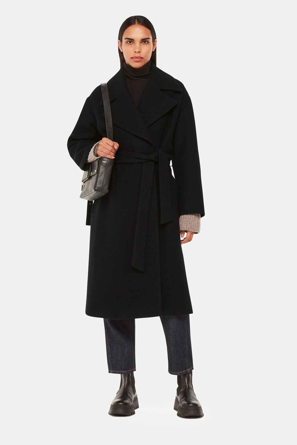 Lorna Wrap Wool Coat