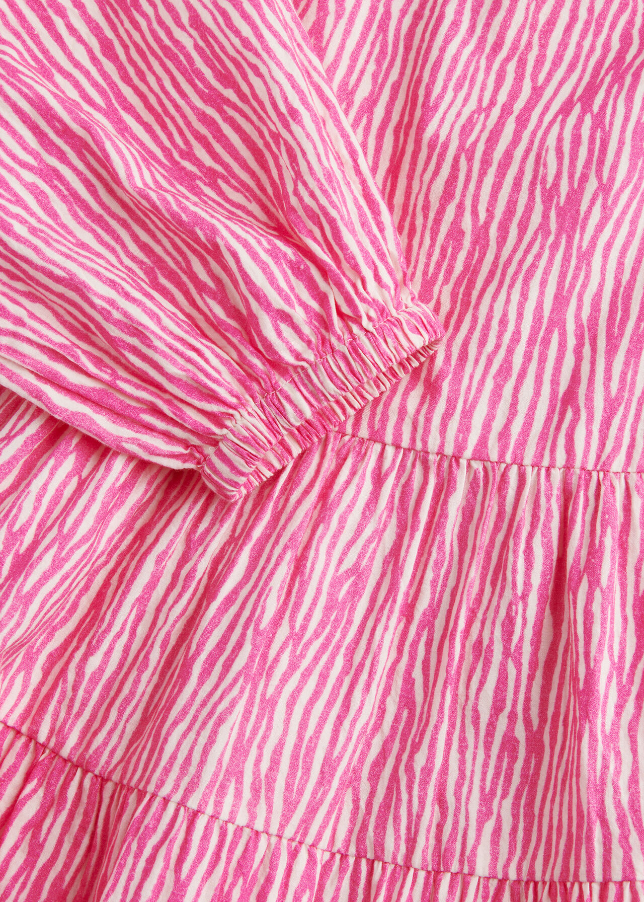 Romy Uneven Lines Tiered Dress