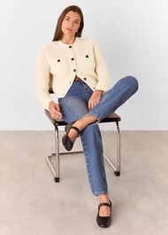 Wool Mix Textured Cardigan