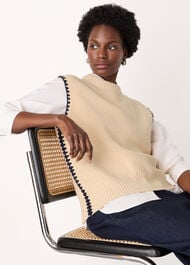 Blanket Stitch Wool Mix Tank