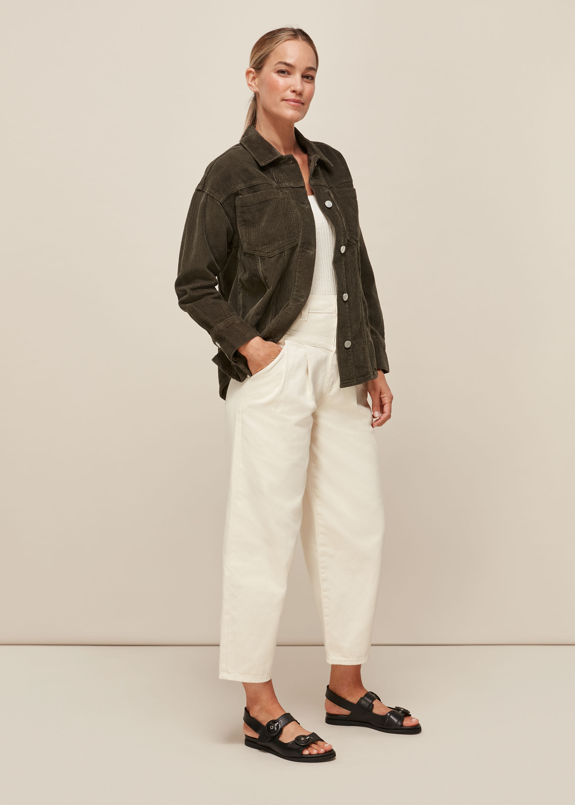 Whistles khaki jacket top