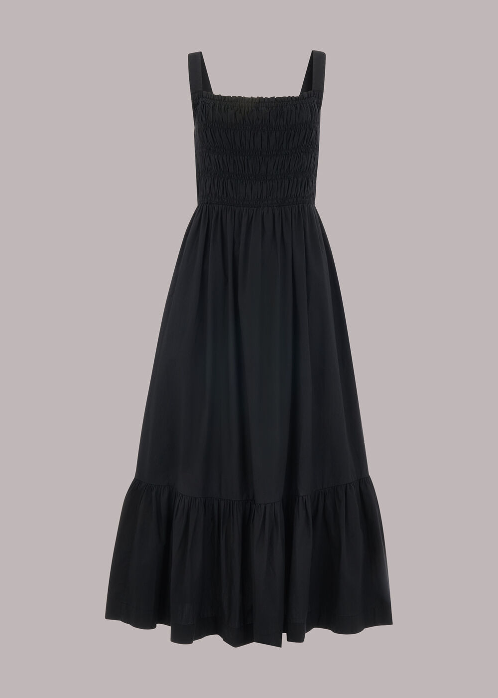 Greta Ruched Poplin Dress
