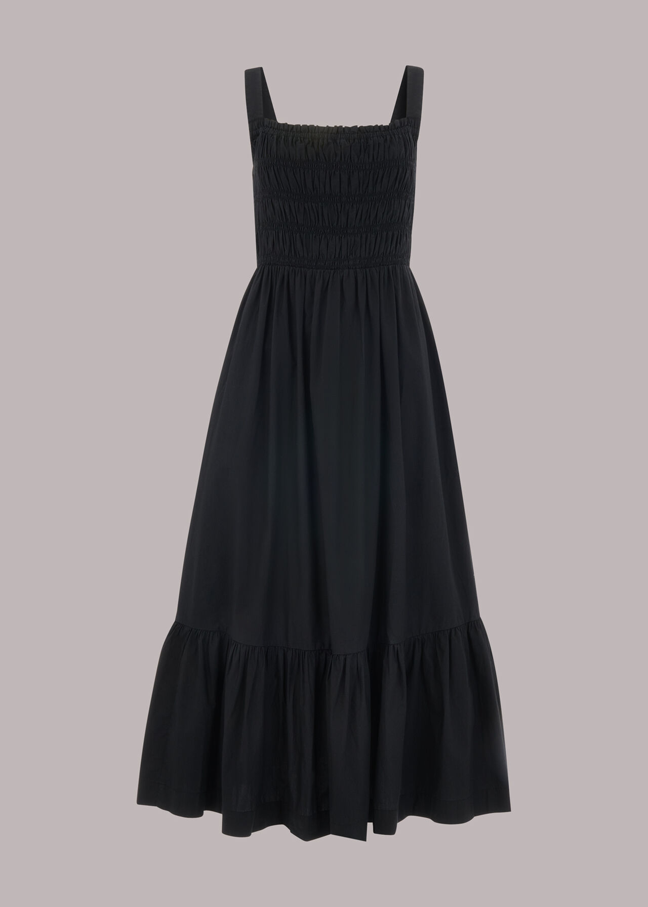 Greta Ruched Poplin Dress