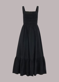 Greta Ruched Poplin Dress
