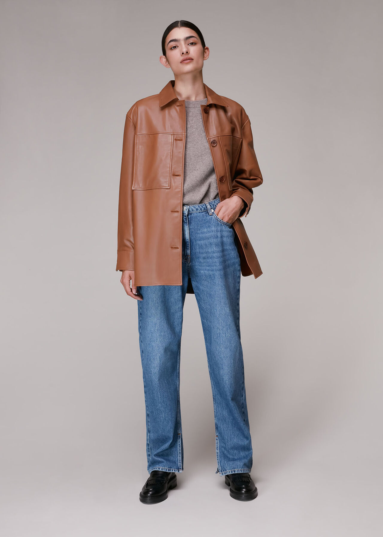 Cady Leather Pocket Overshirt