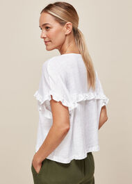 Linen Frill Top