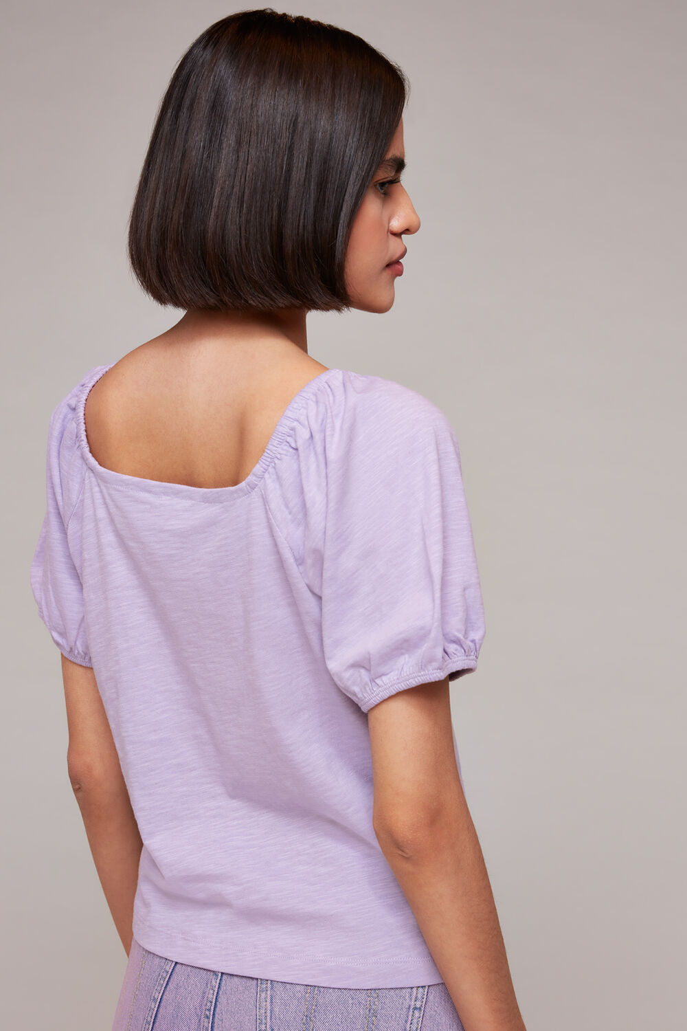 Square Neck Puff Sleeve Top