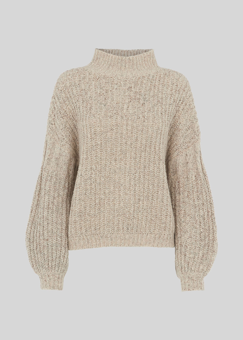 Textured Rib Blouson Knit Multicolour