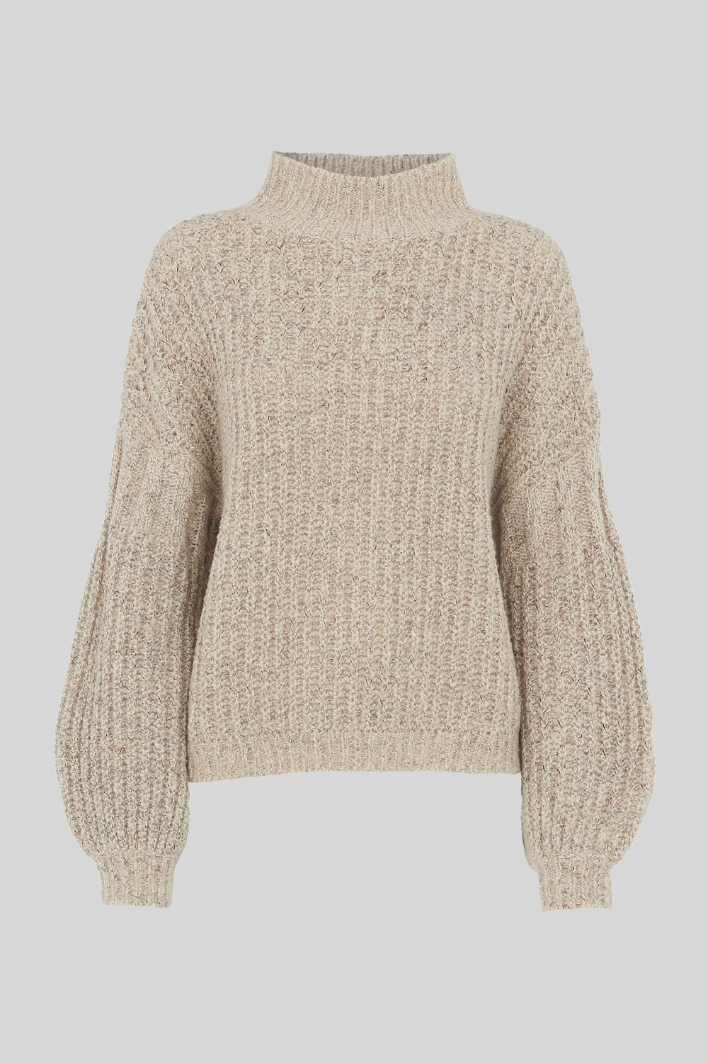 Textured Rib Blouson Knit Multicolour