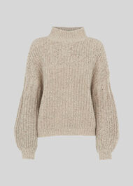 Textured Rib Blouson Knit Multicolour