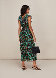 Forest Floral Print Jumpsuit Black/Multi