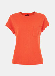 Ember Linen Mix Pocket Tee