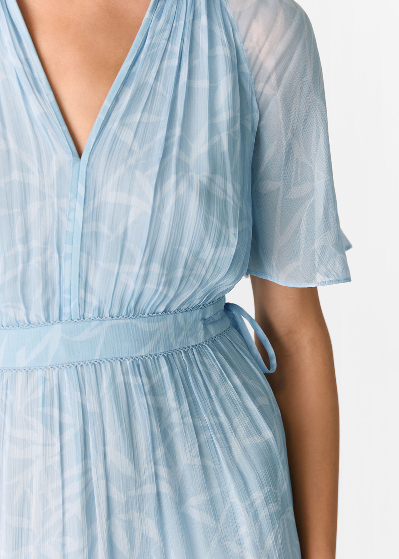 Bamboo Leaves Gathered Dress