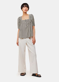 Link Check Square Neck Top