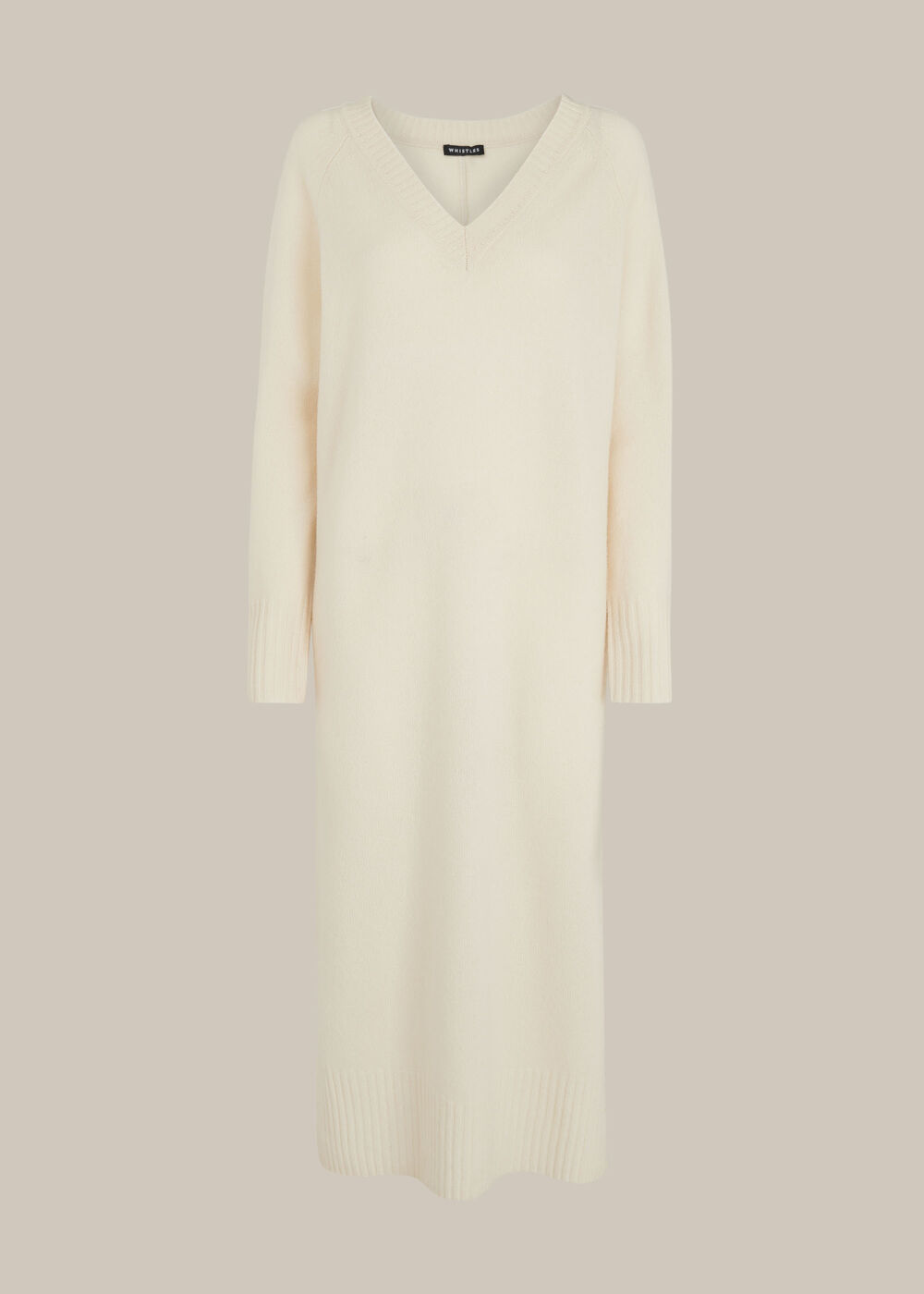 V Neck Knitted Dress