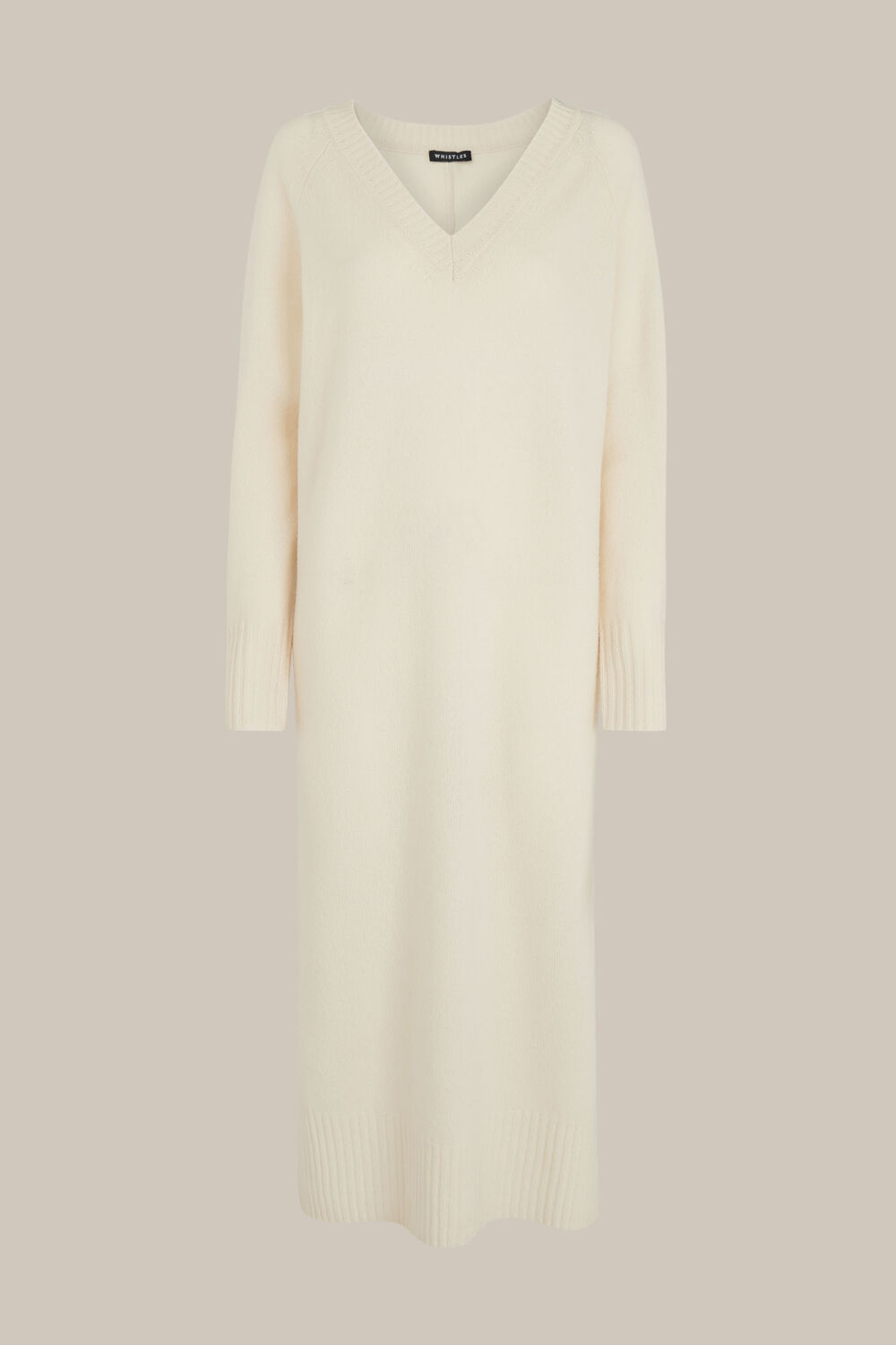 V Neck Knitted Dress