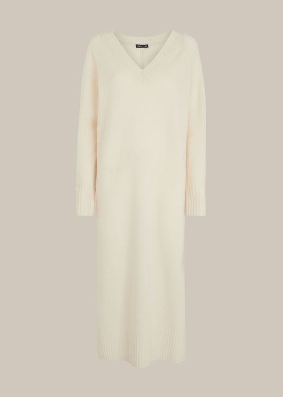 V Neck Knitted Dress
