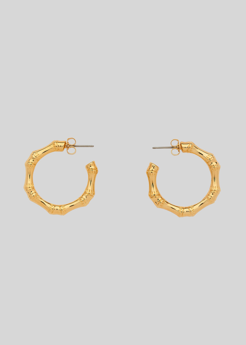 Bamboo Hoop Earring Gold/Multi
