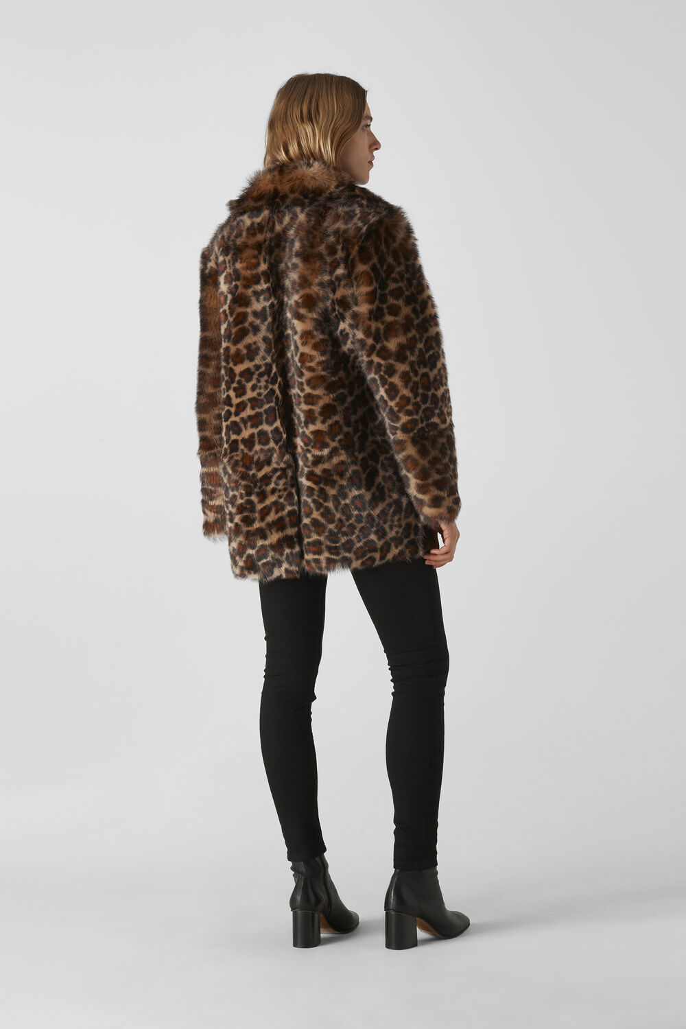 Animal Alba Shearling Coat Leopard Print