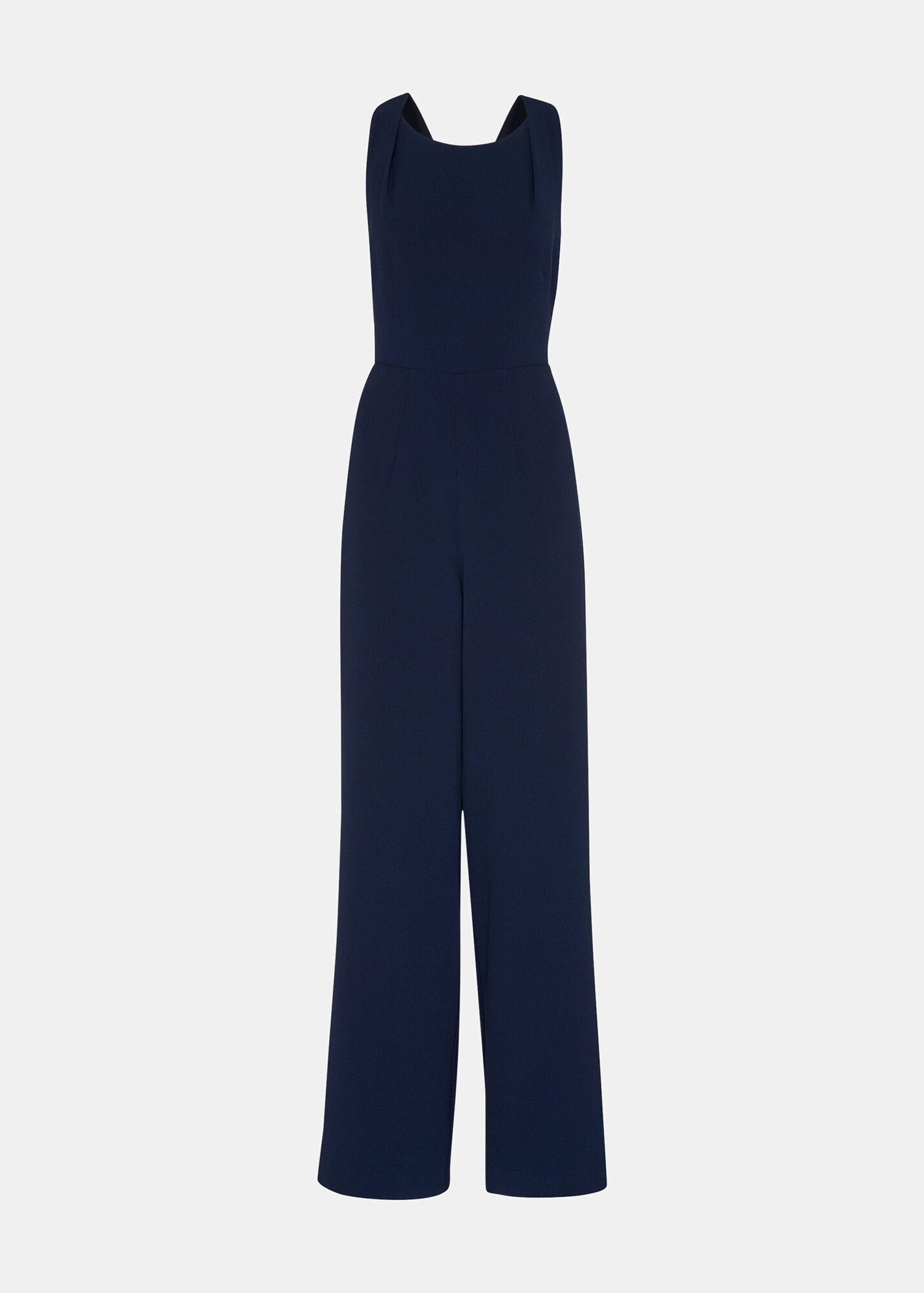 Whistles Navy Blue Tie Back Jumpsuit | Elegant Bridesmaid