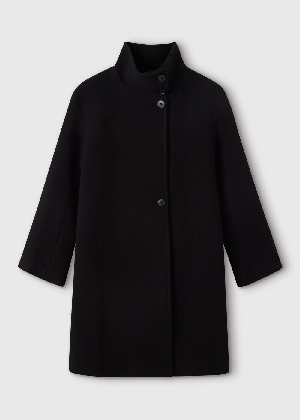Funnel Neck Cocoon Coat