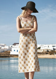 Cotton Crochet Midi Dress