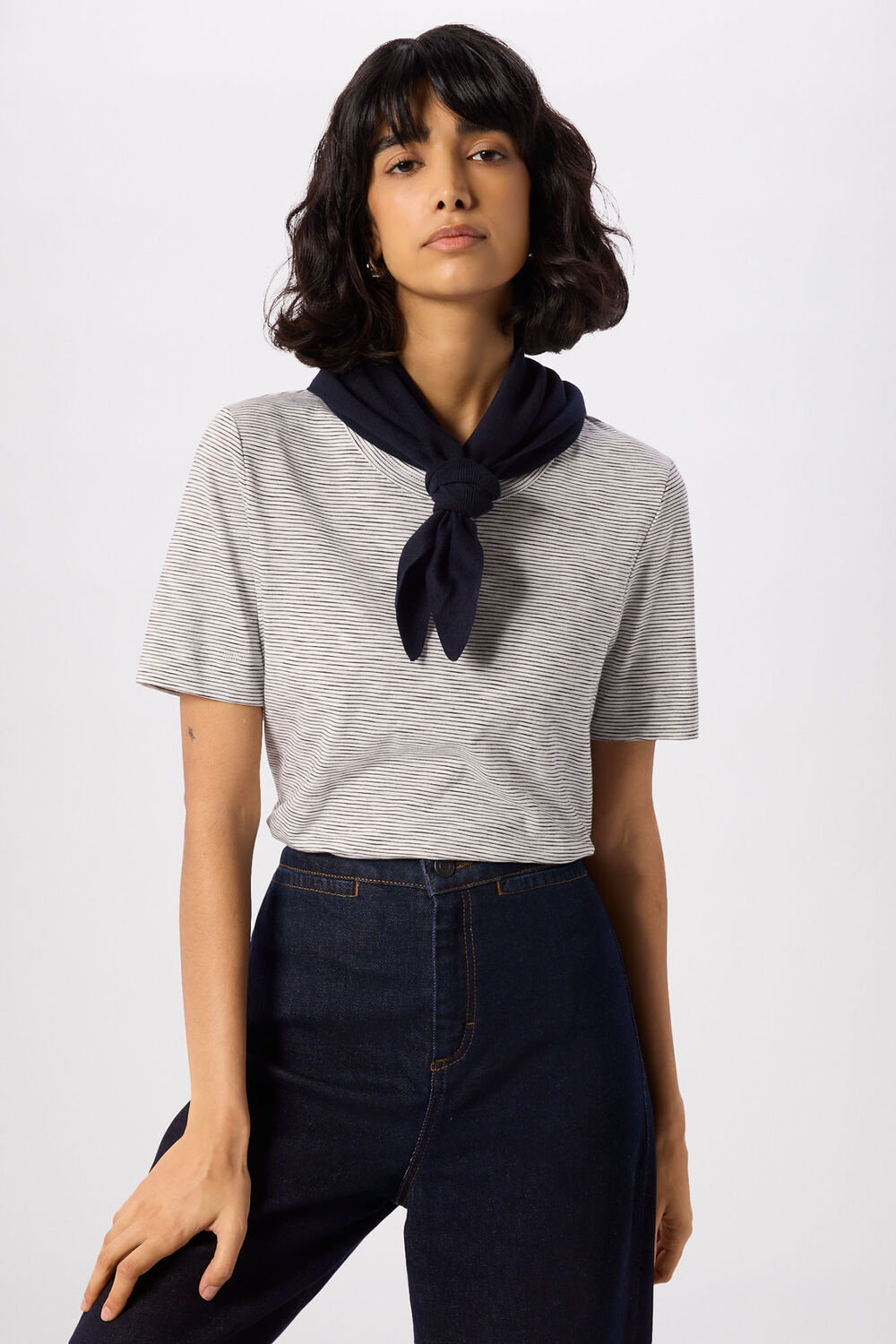 Multicolour Rosa Double Trim Stripe TShirt