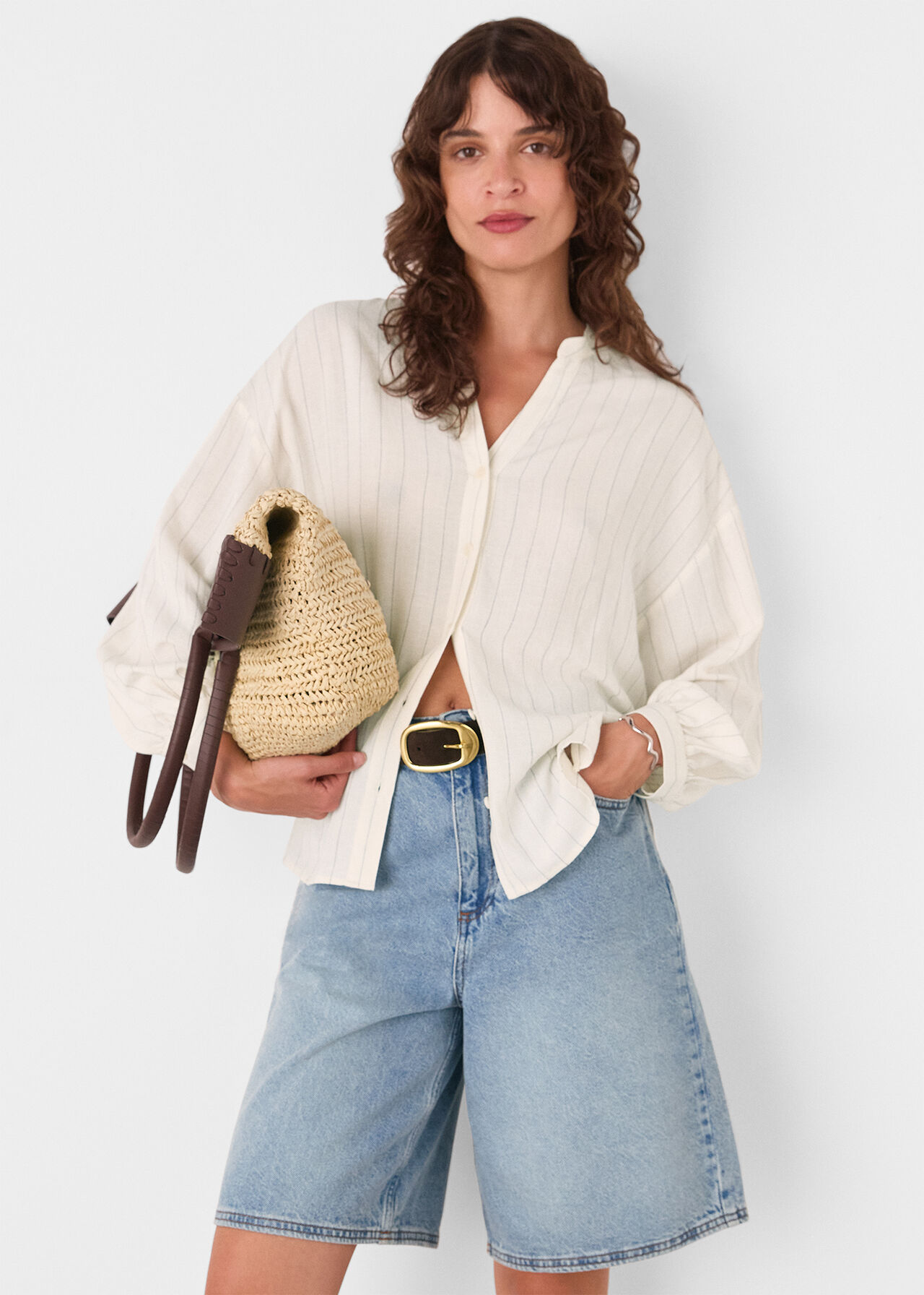 Stripe Long Sleeve Blouse
