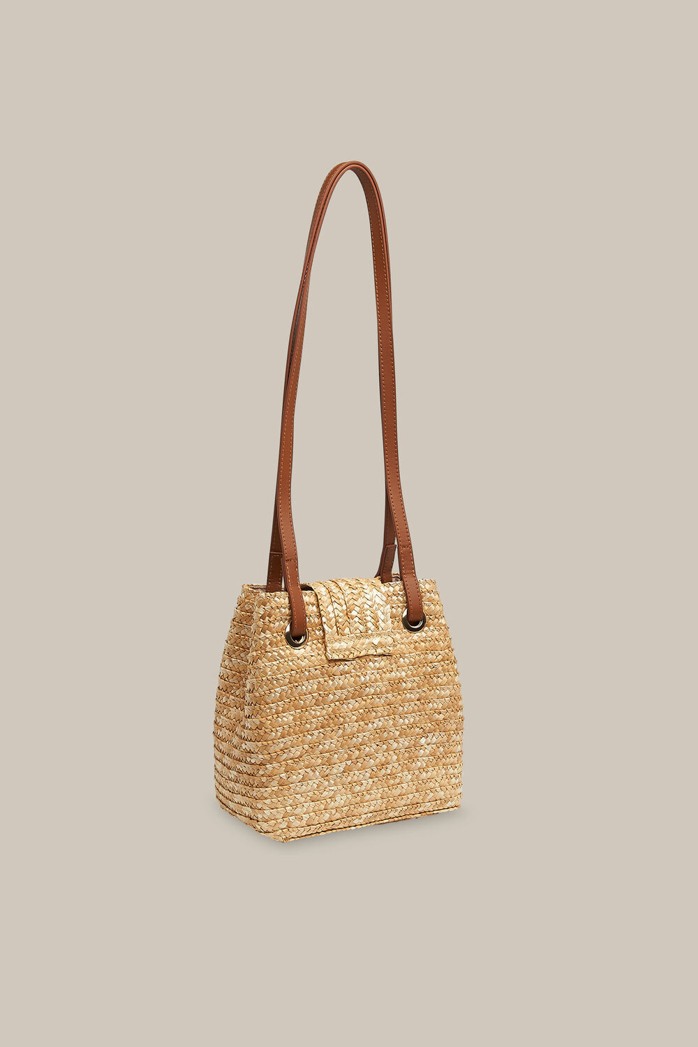 Winslow Straw Shoulder Bag Neutral