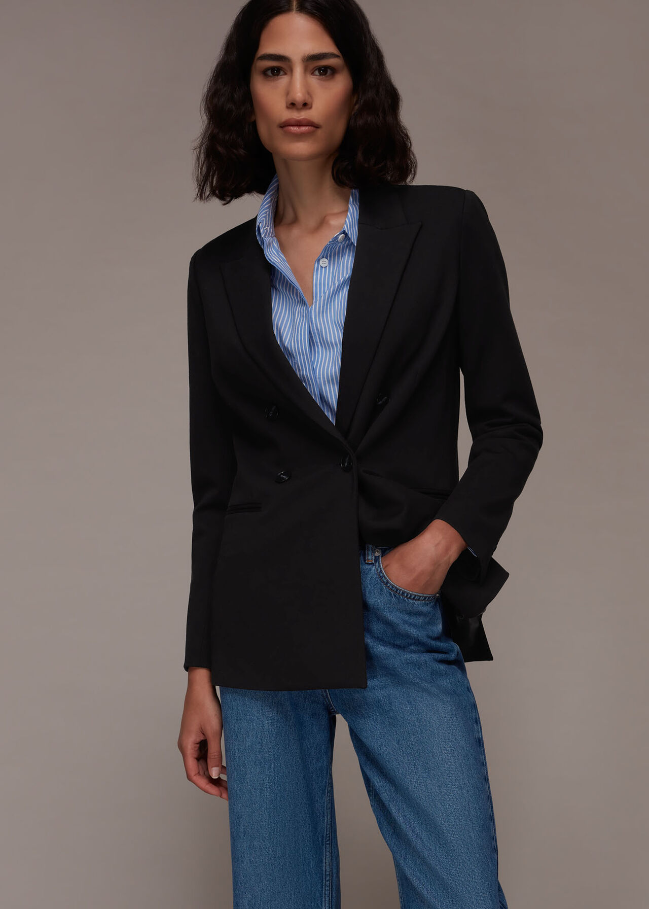 Ponte Waisted Blazer