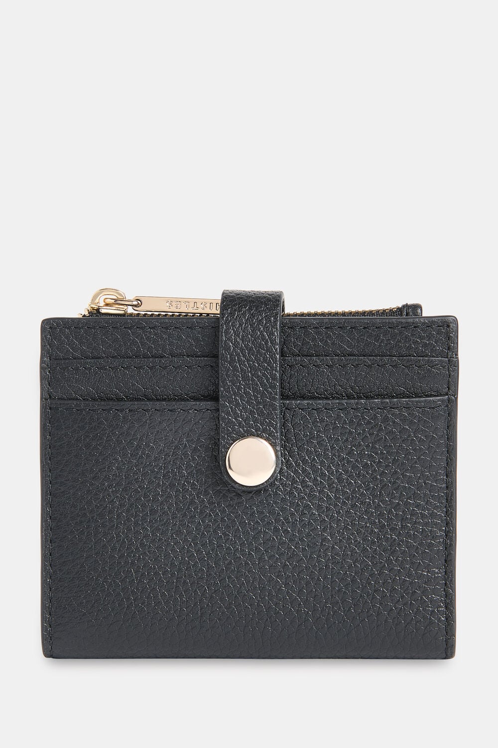Black Danni Tab Detail Compact Purse