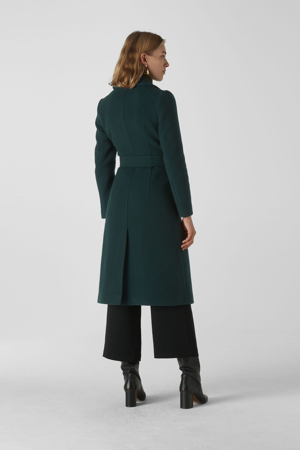 Alexandra Belted Coat Dark Green