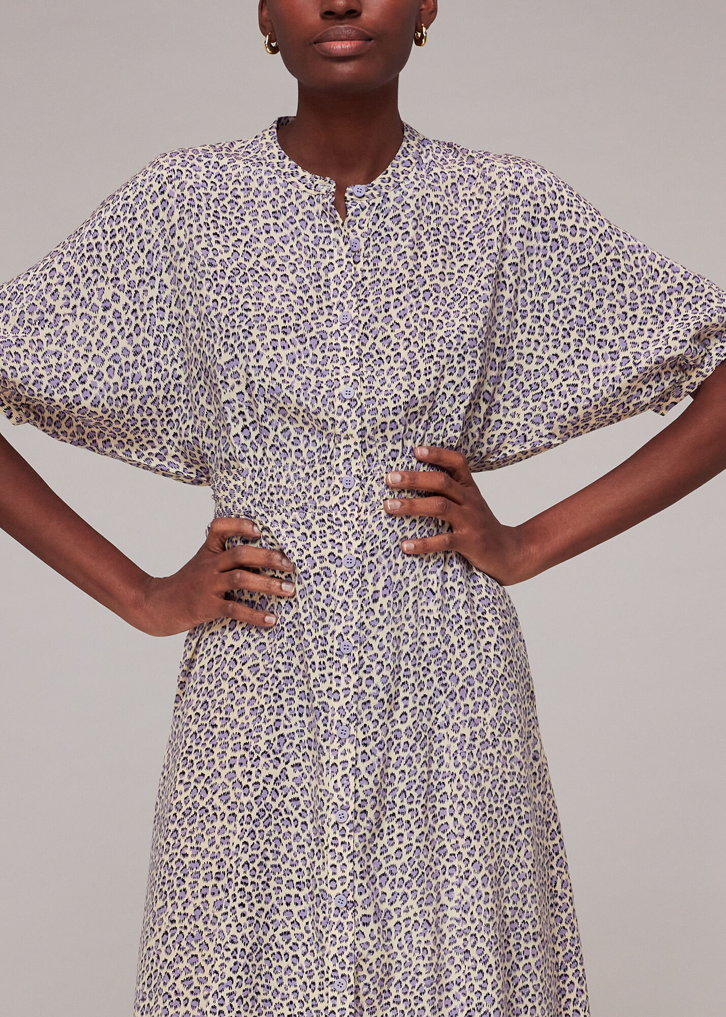 Warehouse leopard hotsell midi dress