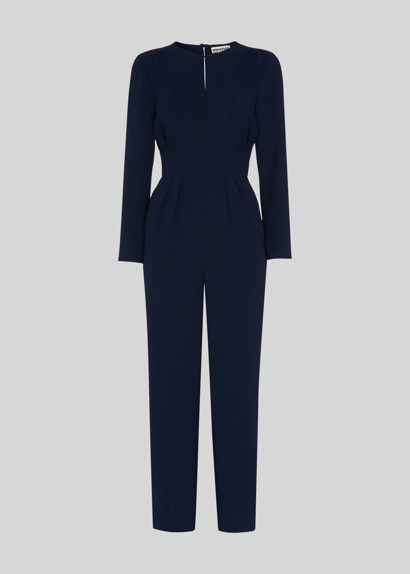 Navy Petra Crepe Jumpsuit | WHISTLES