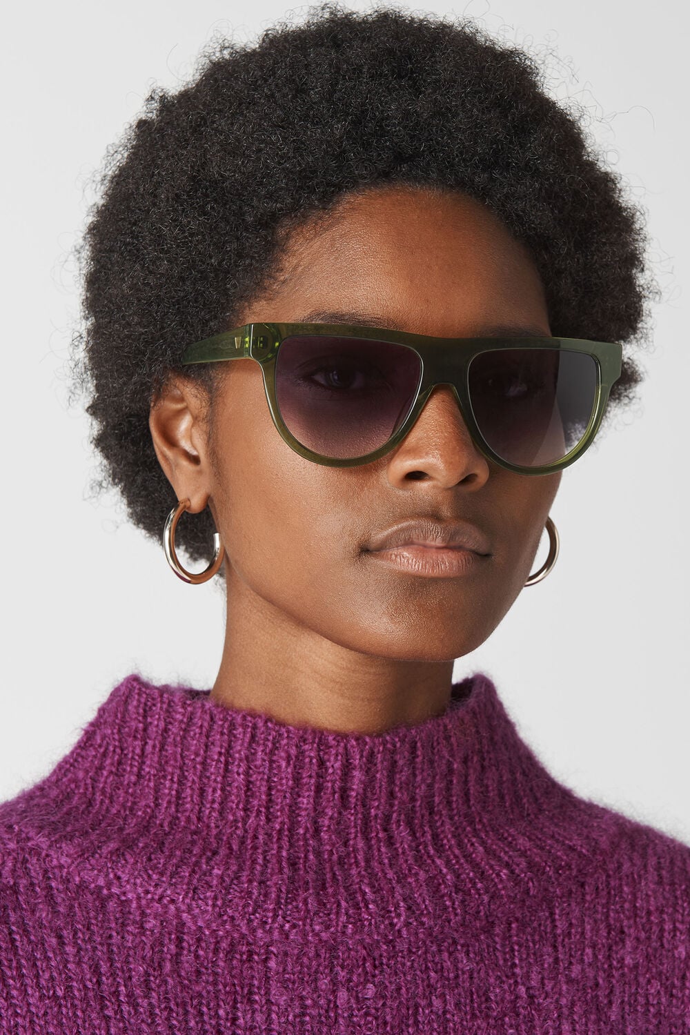 Elia Aviator Sunglasses Green