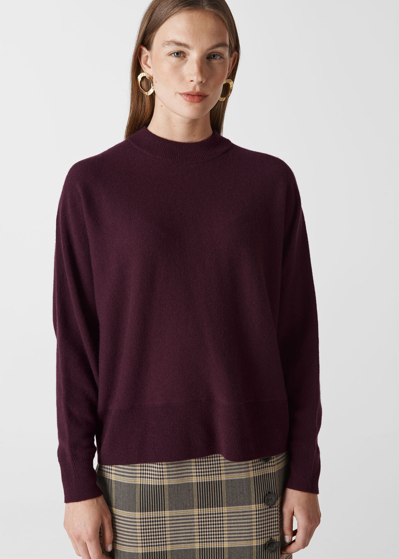 Dolman Cashmere Sweater Burgundy